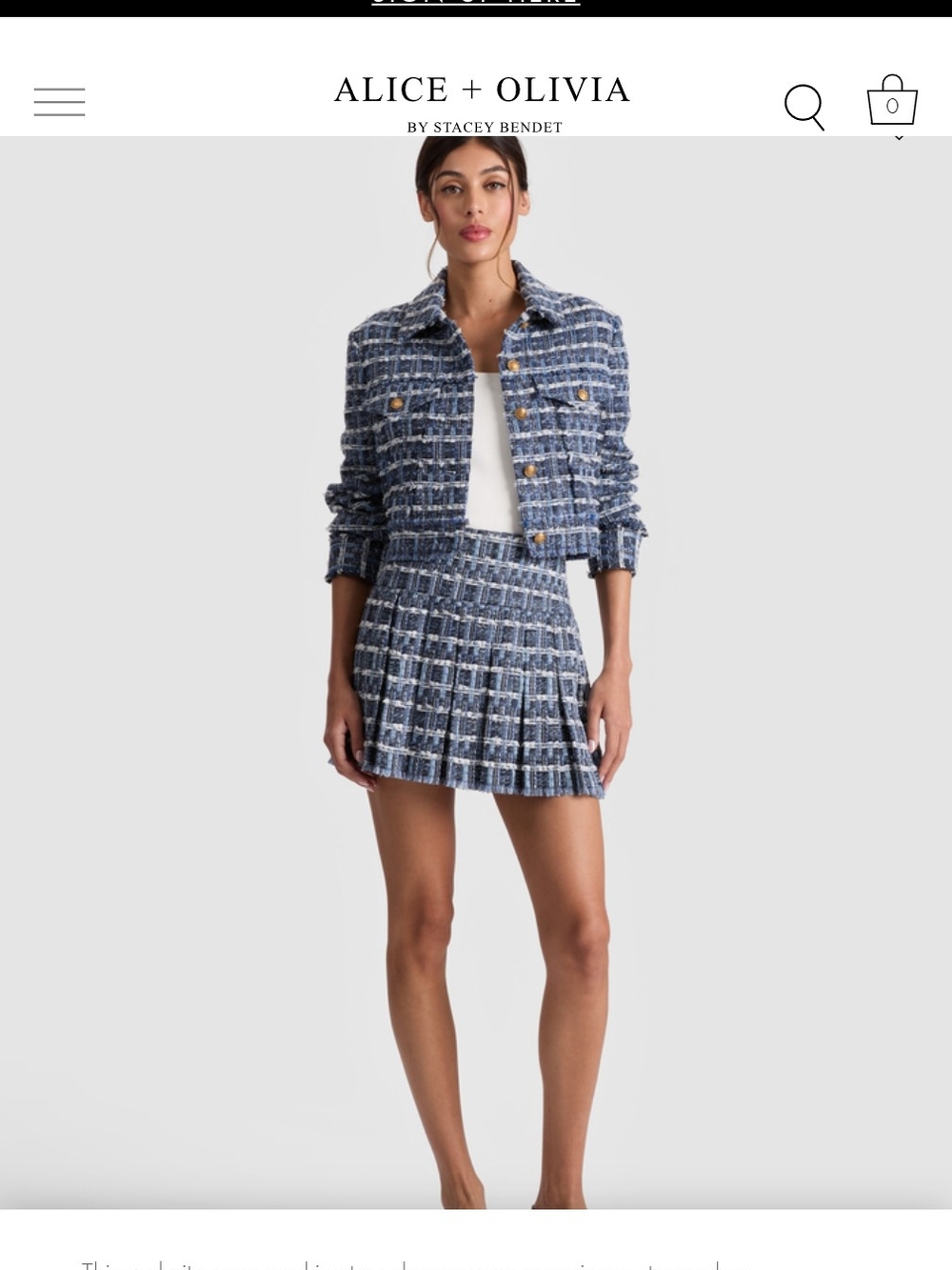 NWT Alice + Olivia  blue skirt
